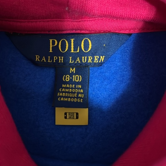 Polo by Ralph Lauren Kids' Blue and Yellow Hoodie (Size 8-10) - Picture 8 of 11